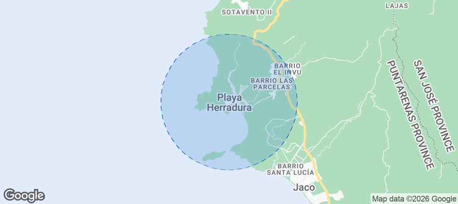 Herradura Airbnb map